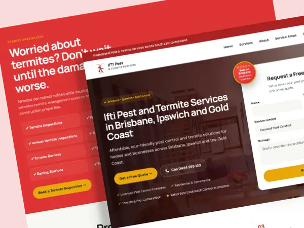 Pest control website design